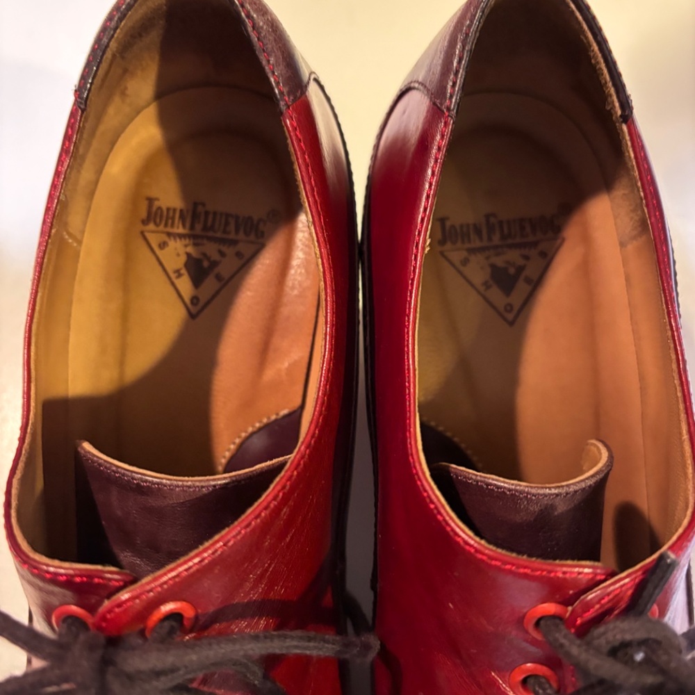 Two-tone Fluevog "secretary" loafers Sz. 7 - Picture 8 of 12